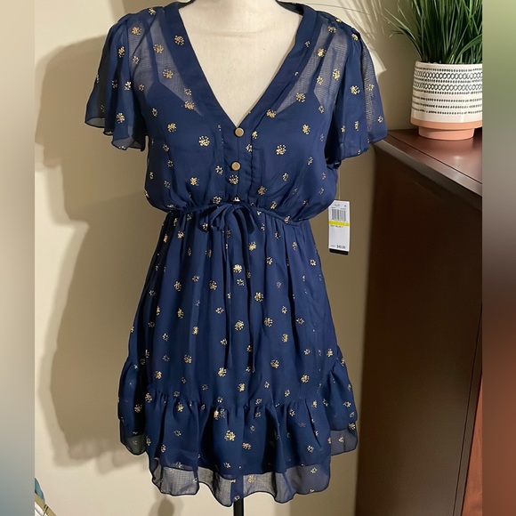 City Studio Juniors' Drawstring-Waist Ruffled-Hem Dress - Picture 4 of 4